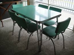 1950s dinette set with six chairs