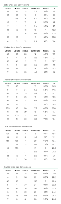 kids shoe size conversion chart us uk