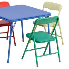 Set of 4 folding chairs: Kids Colorful 5 Piece Folding Table And Chair Set On Sale Overstock 10648649