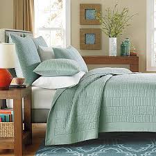real simple dune coverlet in sea glass