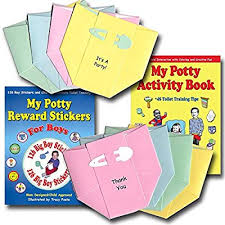 Boy Potty Party Supplies Kit Toilet Training Book Stickers Chart Invitations Diaper Thank You Notes
