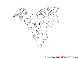 By best coloring pagesapril 18th 2019. Grapes Children Download Colouring Page
