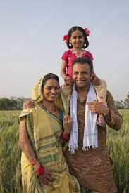 portrait of a happy indian family in