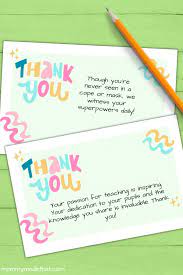 thank you message for teachers from