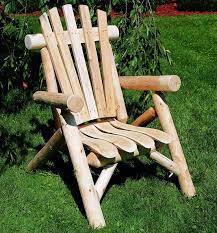 Cedar Wood Log Style Lounge Chair