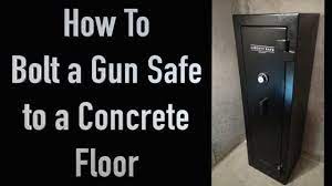 bolting a gun safe to a concrete floor