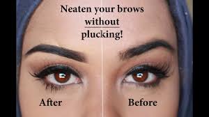 neaten your eyebrows without plucking