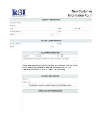 Company Information Sheet Form Template Profile Sheets