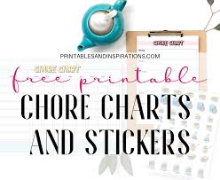 Free Printable Chore Charts And Chore Planner Stickers