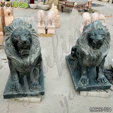 Antique Stone Lion Garden Statues