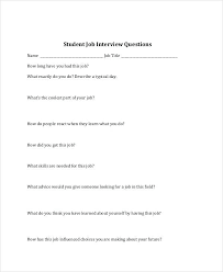 Job Interview Questionnaire Template