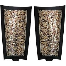 As a bonus, each item can be easily personalized with our accessories, from our assorted ribbons to silk orientation adjustments. Buy Best Golden Sands 15 Inch Mosaic Wall Sconces Tealight Candle Holders