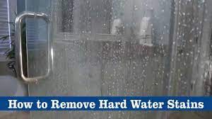 how to remove hard water stains bar