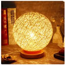 Ardux Bedside Table Lamp Rattan Ball Night Light Energy