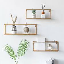 mesh metal wire wall shelves floating
