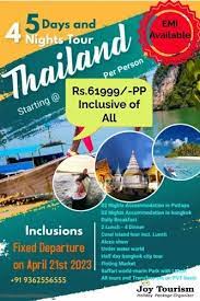 thailand tour package at rs 61999 pack