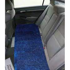 Plain Blue Velvet Car Seat Protector