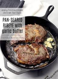 pan seared ribeye with garlic er