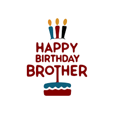happy birthday brother text lettering