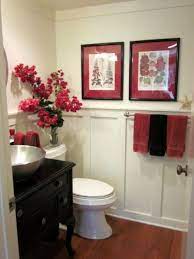 Wall Decor Red Bathroom Decor