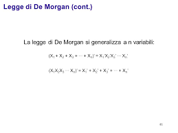 Definizione della prima e della seconda legge di de morgan con dimostrazione illustrata. Circuiti Combinatori E Sequenziali Ppt Scaricare