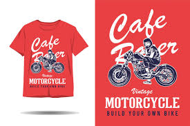 cafe racer motorcycle t shirt design