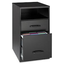 From the office to the living room and everywhere in between, shelving.com understands how hard filing cabinets. Space Solutions Home Office 2 Drawer Vertical Steel Filing Cabinet With Shelf Black Walmart Com Walmart Com