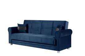 sara blue microfiber sofa bed by casamode
