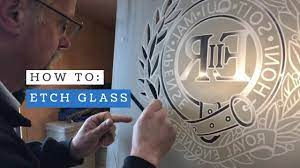 how to etch glass sand blast carving
