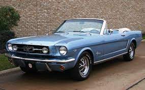 Silver Blue 1965 Mustang Paint Cross