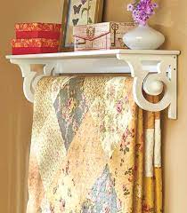 hanging quilt rack with shelf the