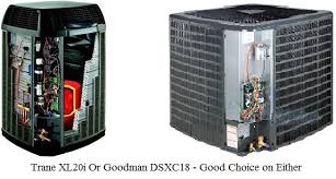 heat pump comparison of trane vs goodman