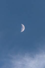 moon blue sky royalty free stock photo