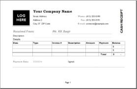 Blank tally type payment voucher format. 4 Professional Cash Receipt Templates For Excel Templateinn