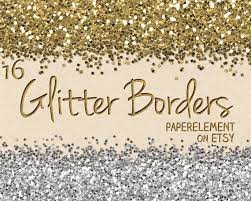 Glitter Border Clipart Overlays