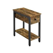 End Table For Small Spaces Rustic Brown
