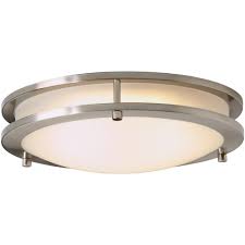 Hampton Bay Hb1023 35 Brushed Nickel Led Low Profile Flush Mount With Frosted White Shade Amazon Com Industrial Scientific