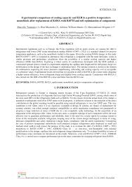 Pdf Experimental Comparison Of Cooling Capacity And Eer In