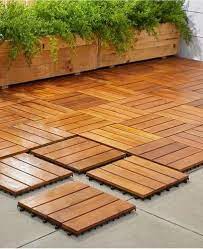 Brown Teak Deck Tile For Flooring