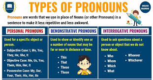 What Is A Pronoun 7 Types Of Pronouns Examples Exercises