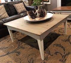 Sold Modern Farmhouse Square Coffee Table Solid Wood