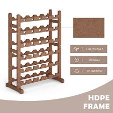 Zeus Ruta 30 Bottles Brown Wine Racks