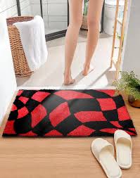 funny abstract chessboard area rug for