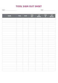 Awesome Inventory Sign Out Sheet Template Excel Equipment Time In