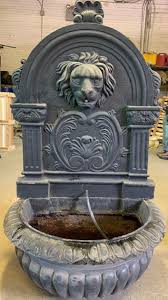 cast iron wall fountain with lion head