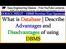 and disadvanes of using dbms