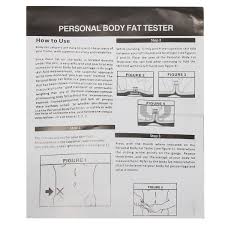 165 100mm Personal Body Fat Tester Caliper Charts Fitness Health Range 0 70mm