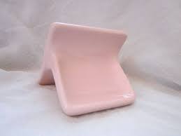 Pink Soap Dish Vintage Ceramic Wall