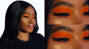 orange eyeshadow makeup tutorial woc