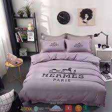 hermes paris purple duvet cover bedding